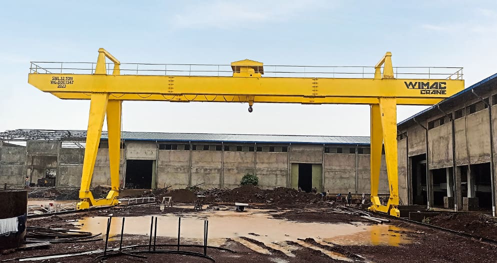 Portique Bipoutre - Vue Latérale